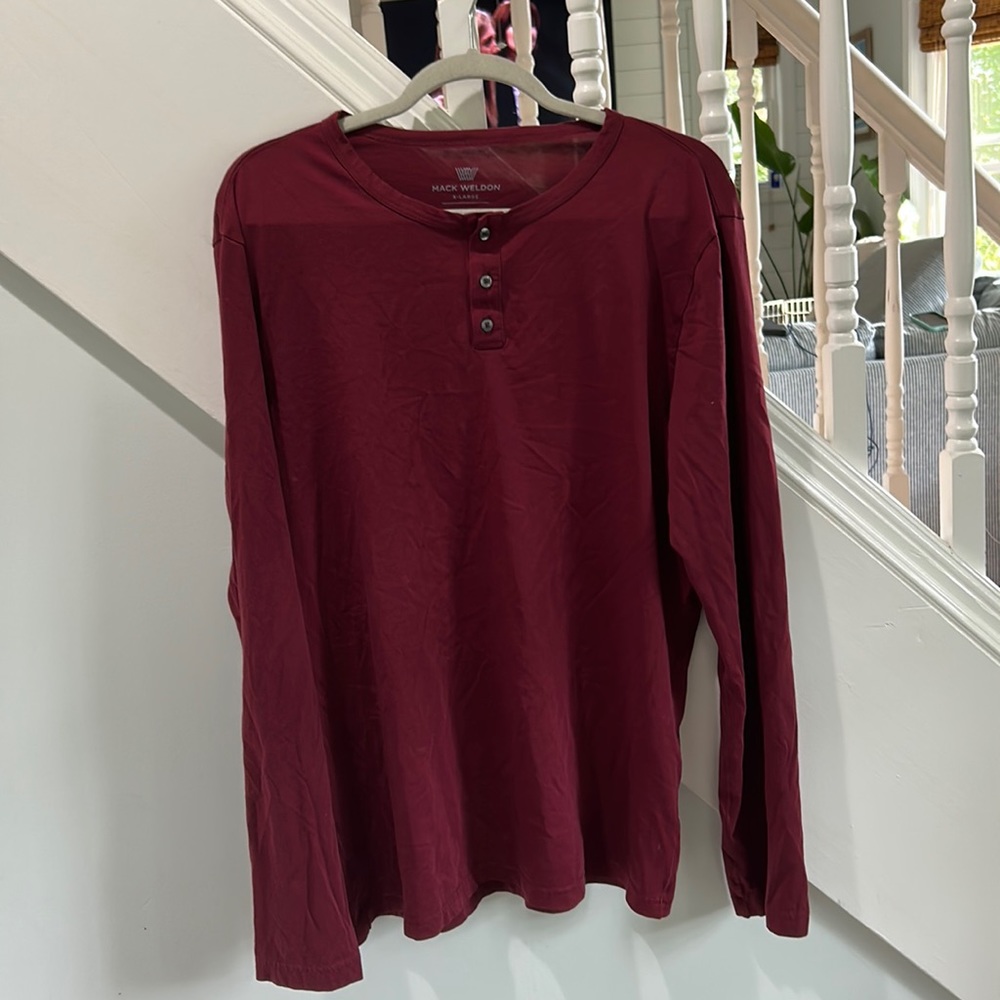 Mack Weldon Pima Long Sleeve Henley